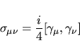 \begin{displaymath}
F_{\mu\nu}=\partial_\mu A_\nu-\partial_\nu A_\mu
\end{displaymath}