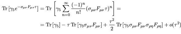 $\mathop{\famzero Tr\,}\nolimits [\gamma_5]=0$
