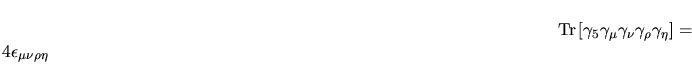 $\aligned
\mathop{\famzero Tr\,}\nolimits [\gamma_5e^{-\sigma_{\mu\nu} F_{\mu\n...
...
&=-\dfrac{\tau^2}2\epsilon_{\mu\nu\rho\eta} F_{\mu\nu}F_{\rho\eta}\endaligned$