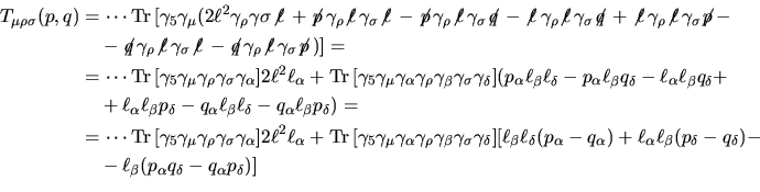 \begin{displaymath}
T_{\mu\rho\sigma}=
T^{(1)}_{\mu\rho\sigma}+T^{(2)}_{\mu\rho\sigma}+T^{3)}_{\mu\rho\sigma}
\end{displaymath}