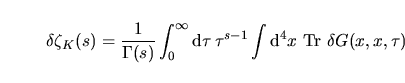 $\delta G(x,y,\tau)$