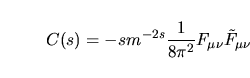$\ln J[\beta]=-i\displaystyle\int {\rm d}^4x\,\beta(x)\left.\left\{
\dfrac{d{}}...
... d}^4x\,\beta(x)\left\{
\dfrac{1}{8\pi^2}F_{\mu\nu}\tilde F_{\mu\nu}
\right\}$