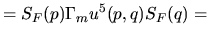 $\displaystyle =\displaystyle\int {\rm d}^4x{\rm d}^4y\,
e^{-ipx-iqy}{\langle{0}\vert}\overline{\psi}(x)j_\mu^5(0)\overline{\psi}(y){\vert{0}\rangle}$