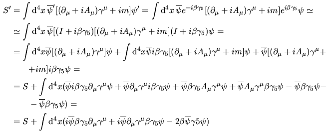 $\beta=\beta(x)$