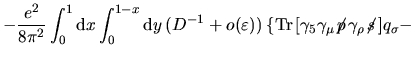 $\displaystyle -\mathop{\famzero Tr\,}\nolimits [\gamma_5\gamma_\mu\makebox{$\no...
...5\gamma_\mu\gamma_\rho\makebox{$\not\hskip-0.18em{s}\,$}\gamma_\sigma]p\cdot q+$