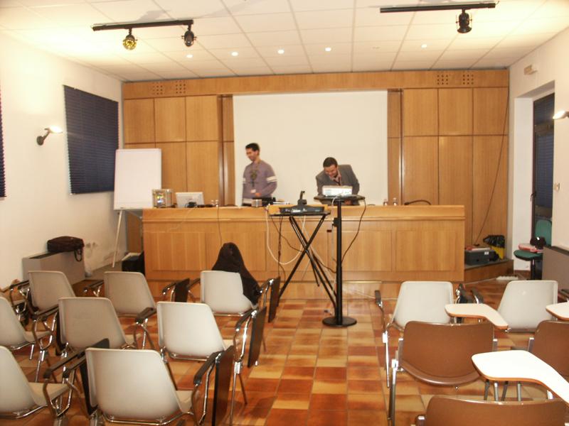 Preparazione palco