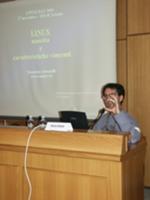 Maurizio durante la sua conferenza